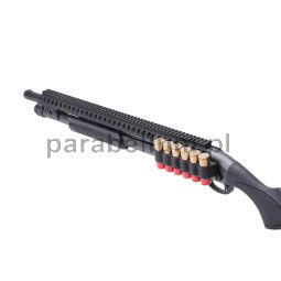 Ładownica aluminiowa Mesa Tactical SureShell z szyną picatinny do Remington 870 (6-Shell, 12-GA, 20 in)