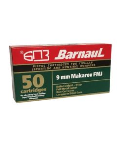 Barnaul - Amunicja pistoletowa 9x18 FMJ, 94 gr/6g op. 50 szt.