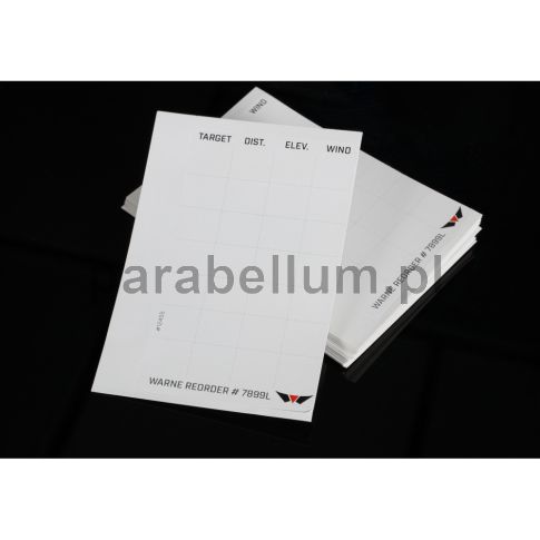 Warne 7899L, data card label, etykiety do kart danych, naklejki balistyczne, PRS akcesoria, refill labels, precyzyjne strzelectwo, Warne akcesoria, NRL, kartki do data holdera, 50 pack labels