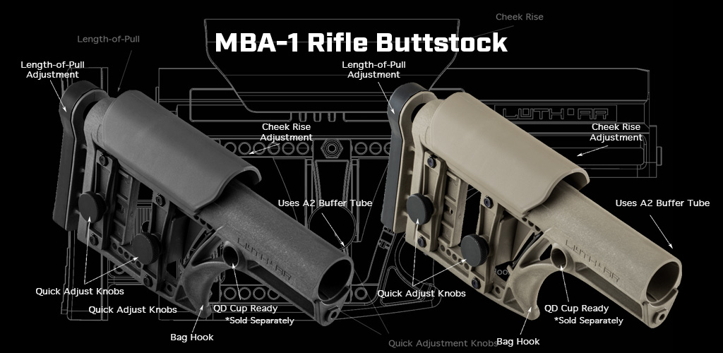 Lekka regulowana kolba Luth-AR MBA-1 Carbine Stock