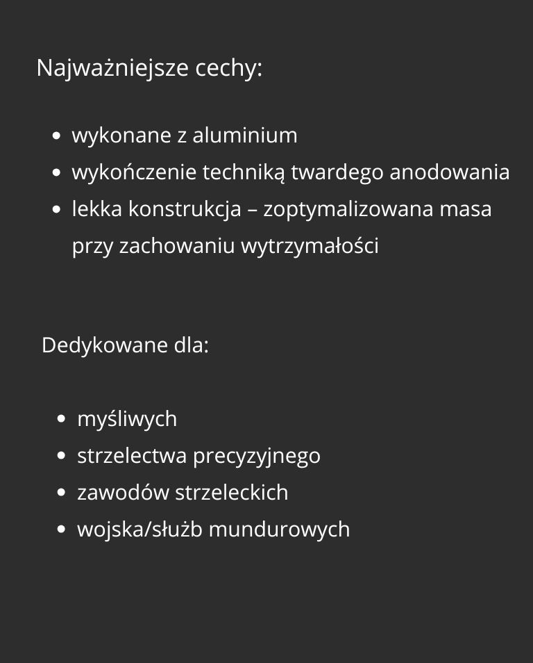 montaż picatinny 7075, lekki montaż optyki, cnc rail scope, hardcoat anodized rail, szyna na karabin, szyna myśliwska, nato-stanag rail, scope base 7075 aluminum