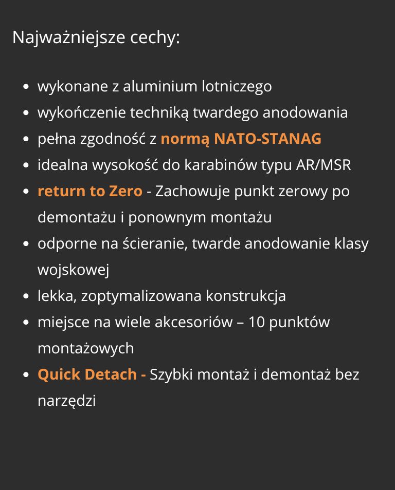 Warne Skyline, montaż lunety, STANAG, Picatinny, montaż 30 mm, PRS, zawody strzeleckie, LE/Military, hunting, precision mount, 7075 aluminium