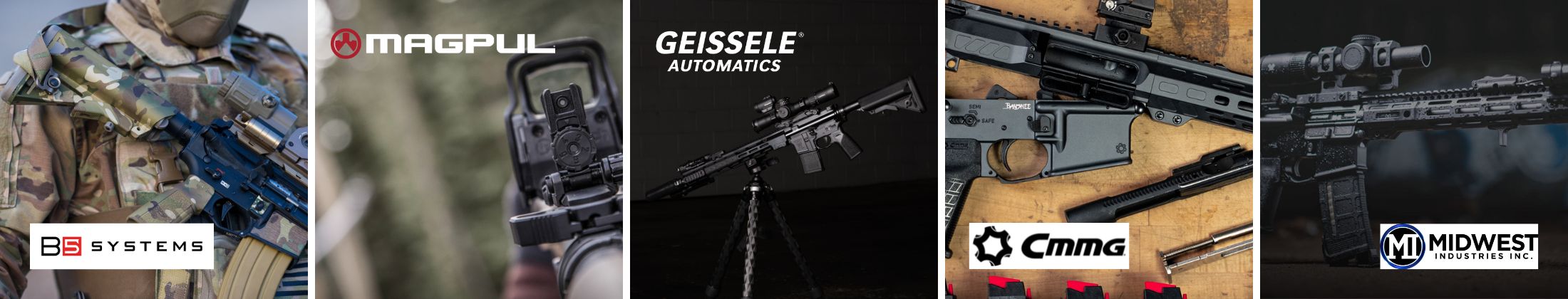 karabin Geissele, kolba B5-Systems, kolba Magpul, akesoria strzeleckie Magpul, konwersja CMMG Bravo, części broni Midwest Industries