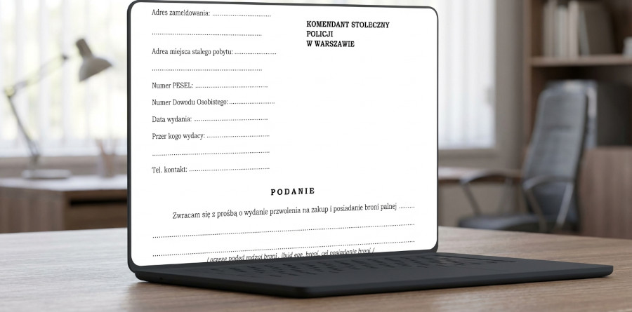 wniosek o wydanie pozwolenia na broń